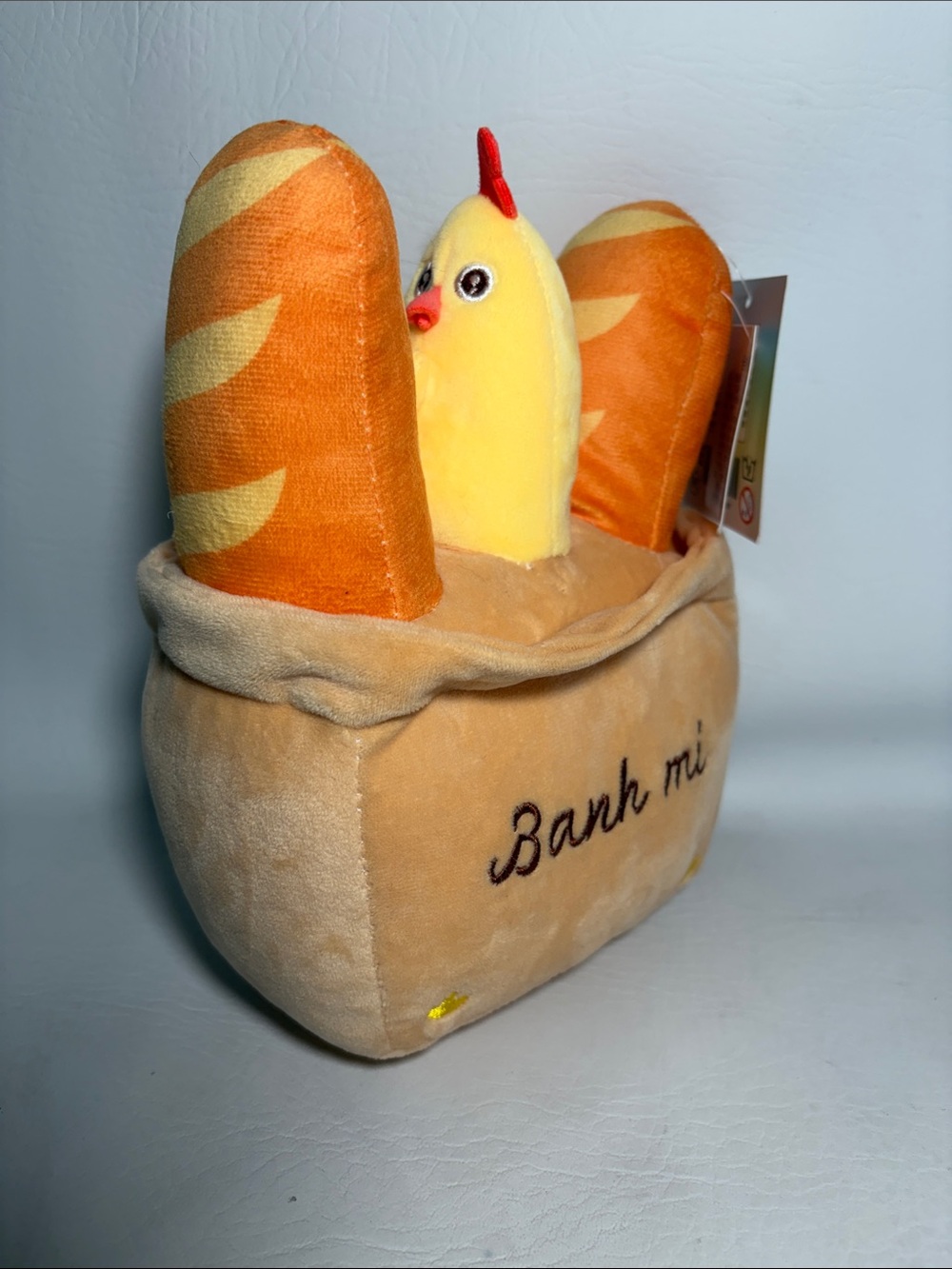 Kawaii Klaws NEW NWT Banh Mi Chicken Plush Toy Yellow & Tan
